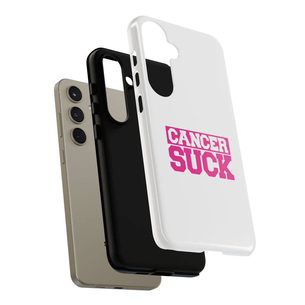 Phone Case - "Cancer Suck" Pink Awareness Tough Case
