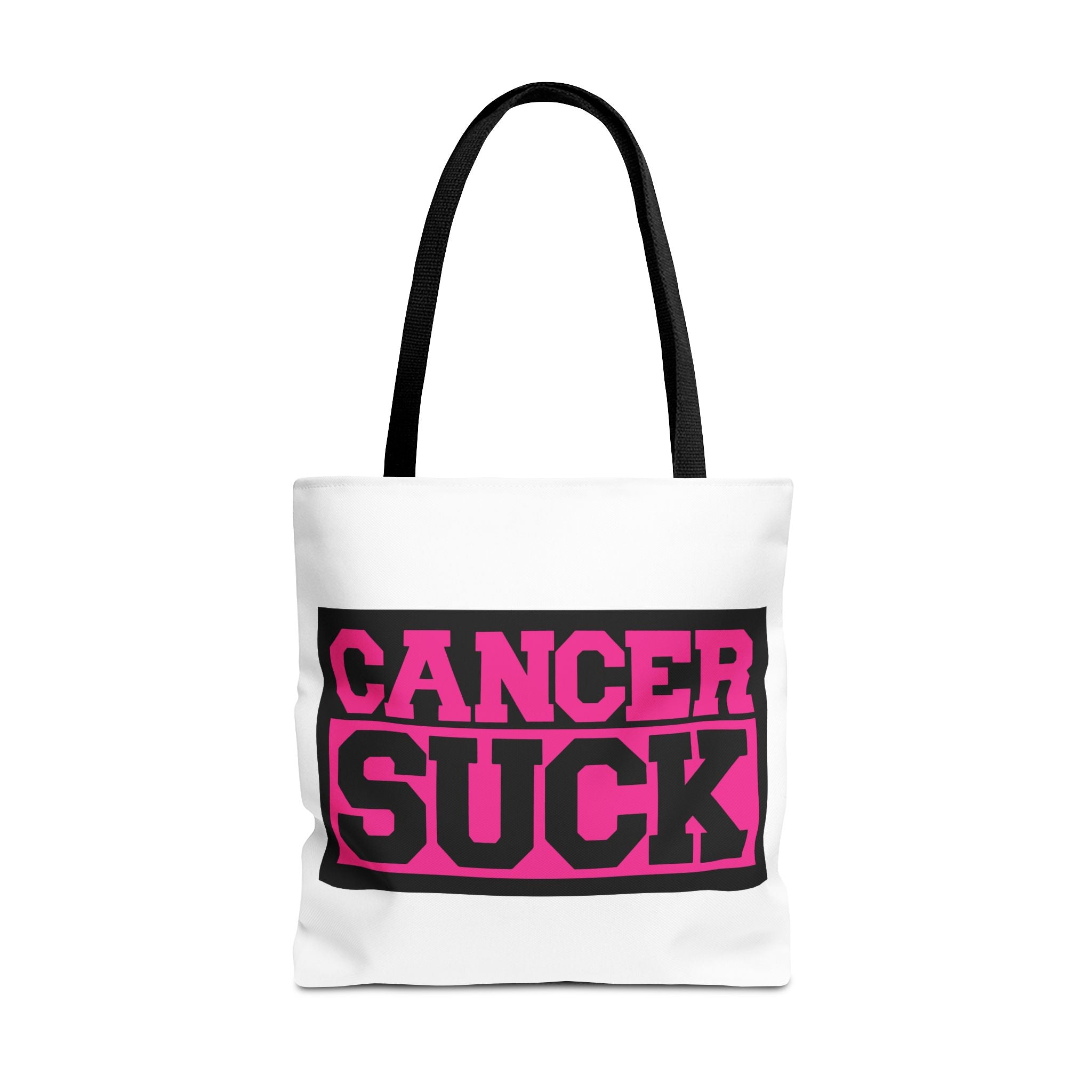 Canvas Tote Bag — "Cancer Suck" Bold Pink Awareness Tote