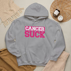 Cancer Suck Hoodie — Bold Pink Cancer Awareness Pullover