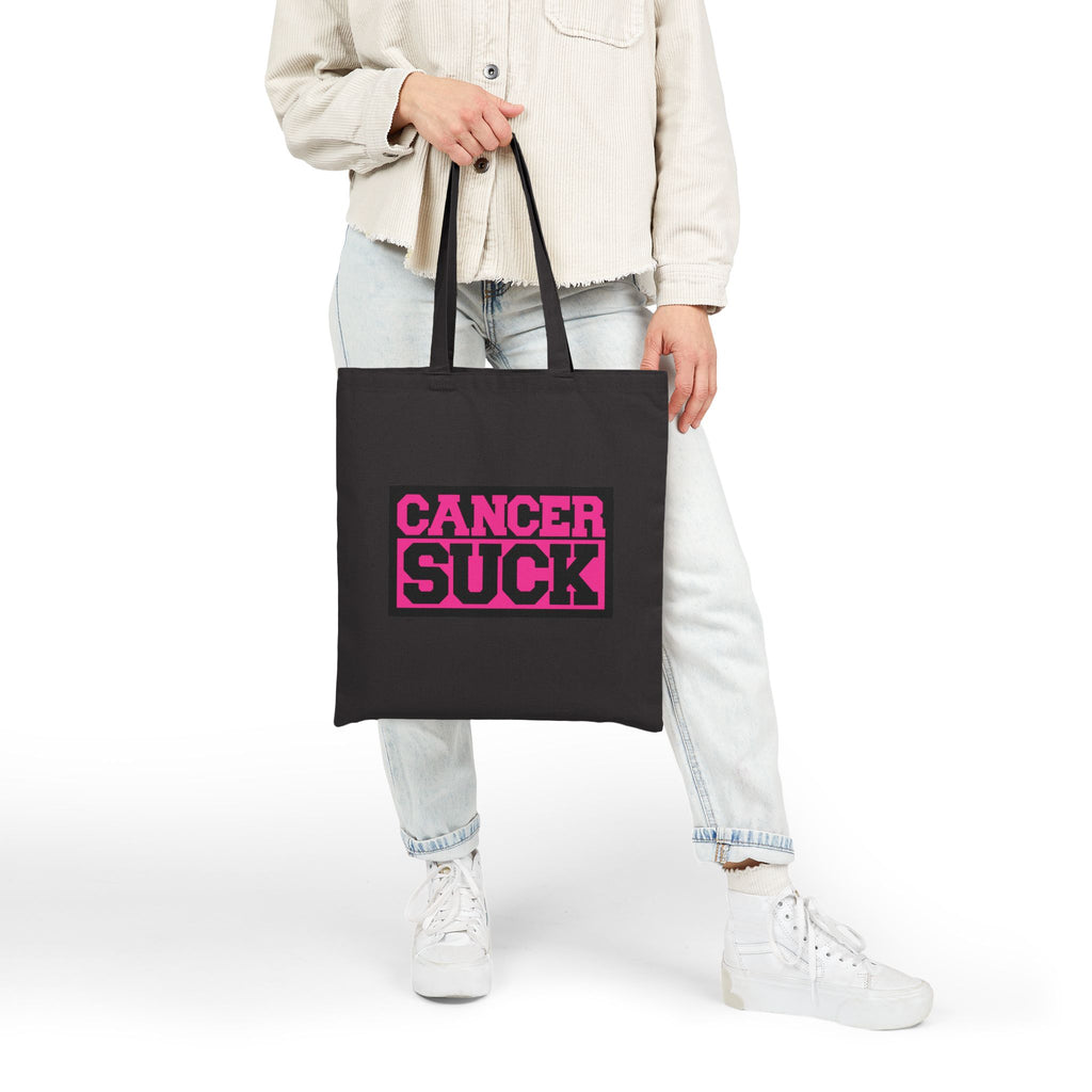 Cancer Suck Canvas Tote — Pink Advocacy Reusable Bag