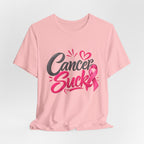 Breast Cancer Awareness Tee — "Cancer Sucks" Pink Ribbon Shirt