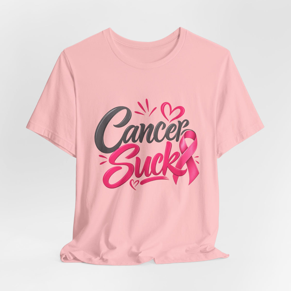 Breast Cancer Awareness Tee — "Cancer Sucks" Pink Ribbon Shirt