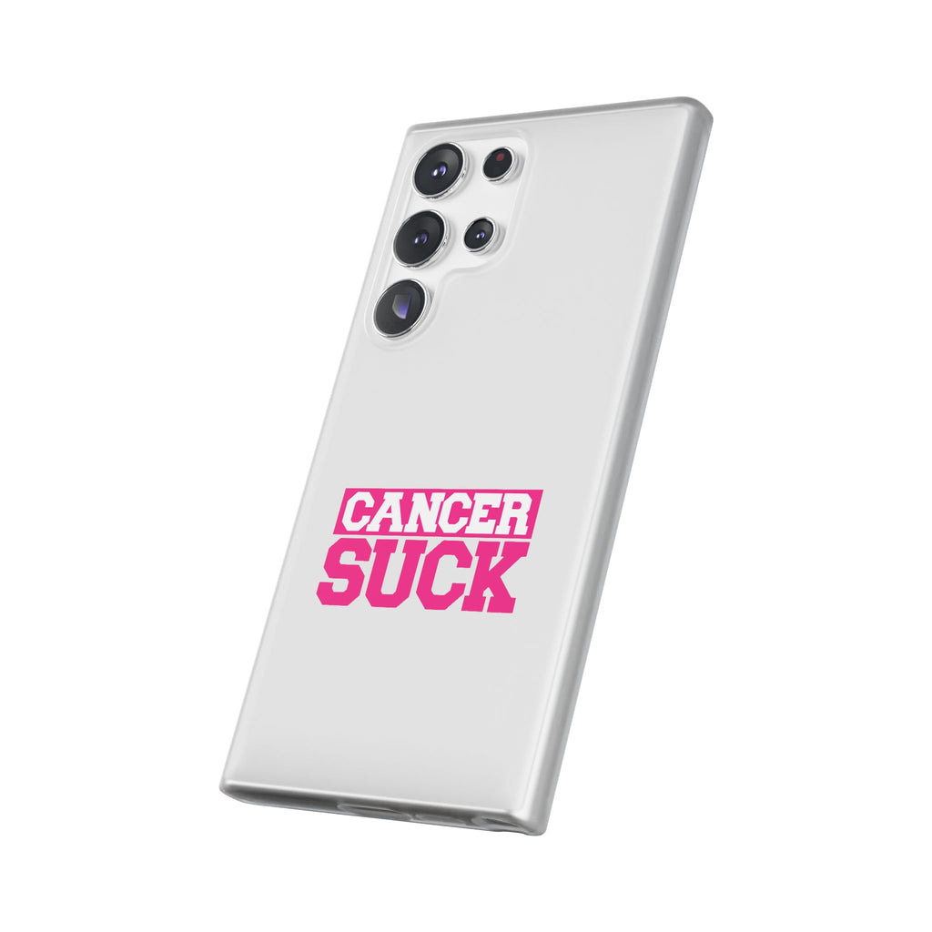 Phone Case — "Cancer Suck" Pink Awareness Flexi Case