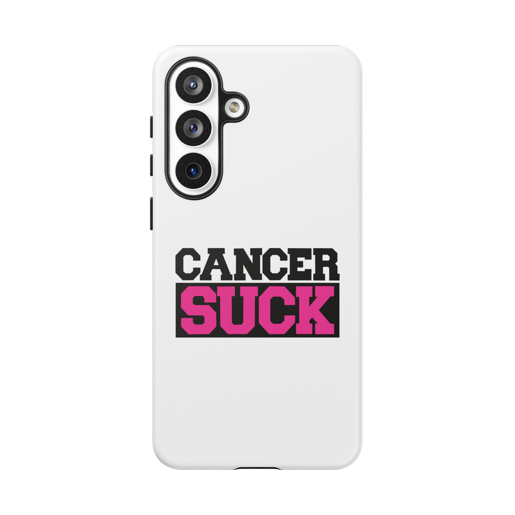 Phone Case — "Cancer Suck" Pink Awareness Tough Case
