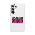 Phone Case — "Cancer Suck" Pink Awareness Tough Case
