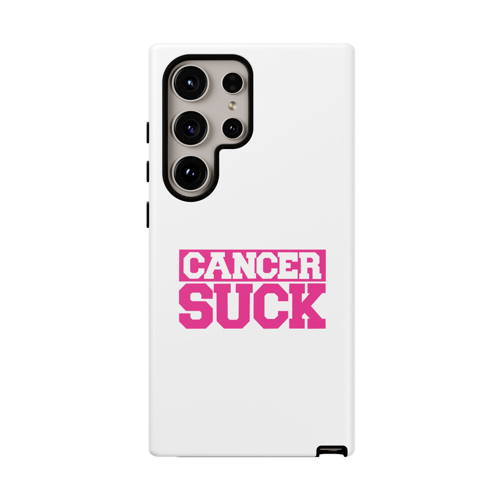 Phone Case - "Cancer Suck" Pink Awareness Tough Case