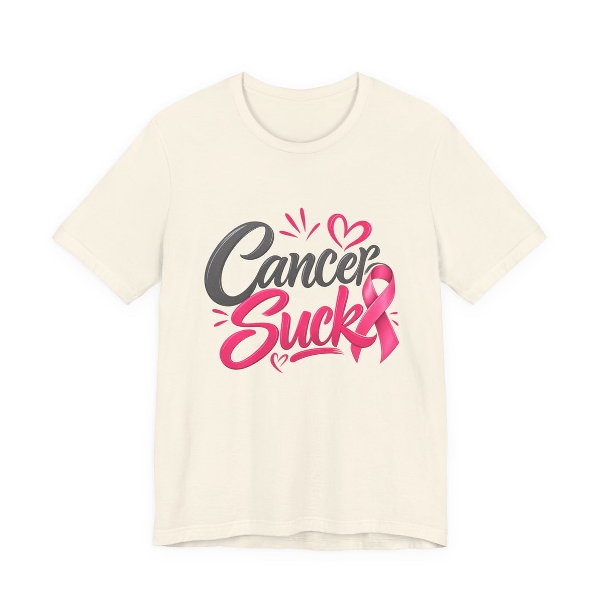Breast Cancer Awareness Tee — "Cancer Sucks" Pink Ribbon Shirt