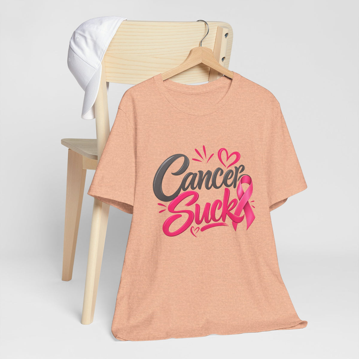 Breast Cancer Awareness Tee — "Cancer Sucks" Pink Ribbon Shirt
