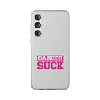 Phone Case — "Cancer Suck" Pink Awareness Flexi Case