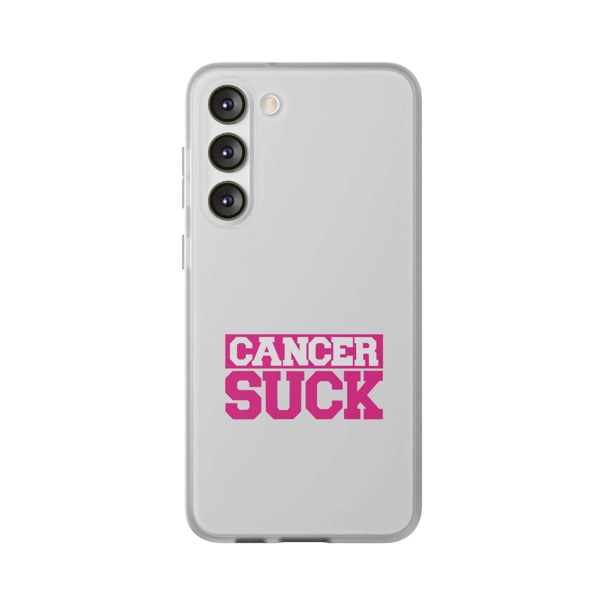 Phone Case — "Cancer Suck" Pink Awareness Flexi Case