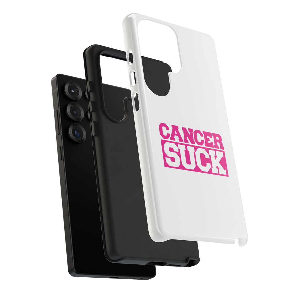Phone Case — "CANCER SUCK" Pink Awareness Tough Case