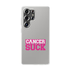 Phone Case — "Cancer Suck" Pink Awareness Flexi Case