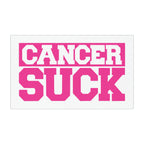 Car Magnet - "Cancer Suck" Pink Awareness Magnetic Decal