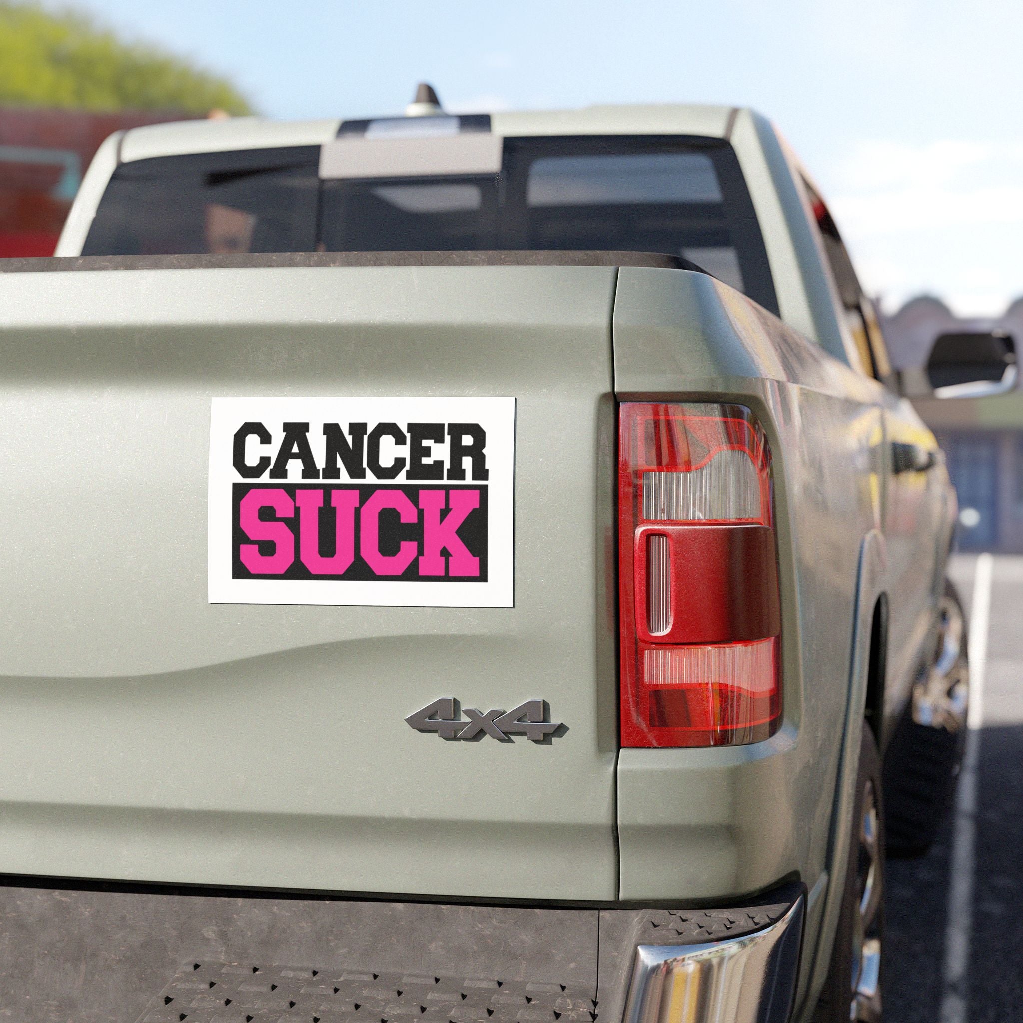 Cancer Suck Car Magnet – Pink Awareness Ribbon Support Sticker