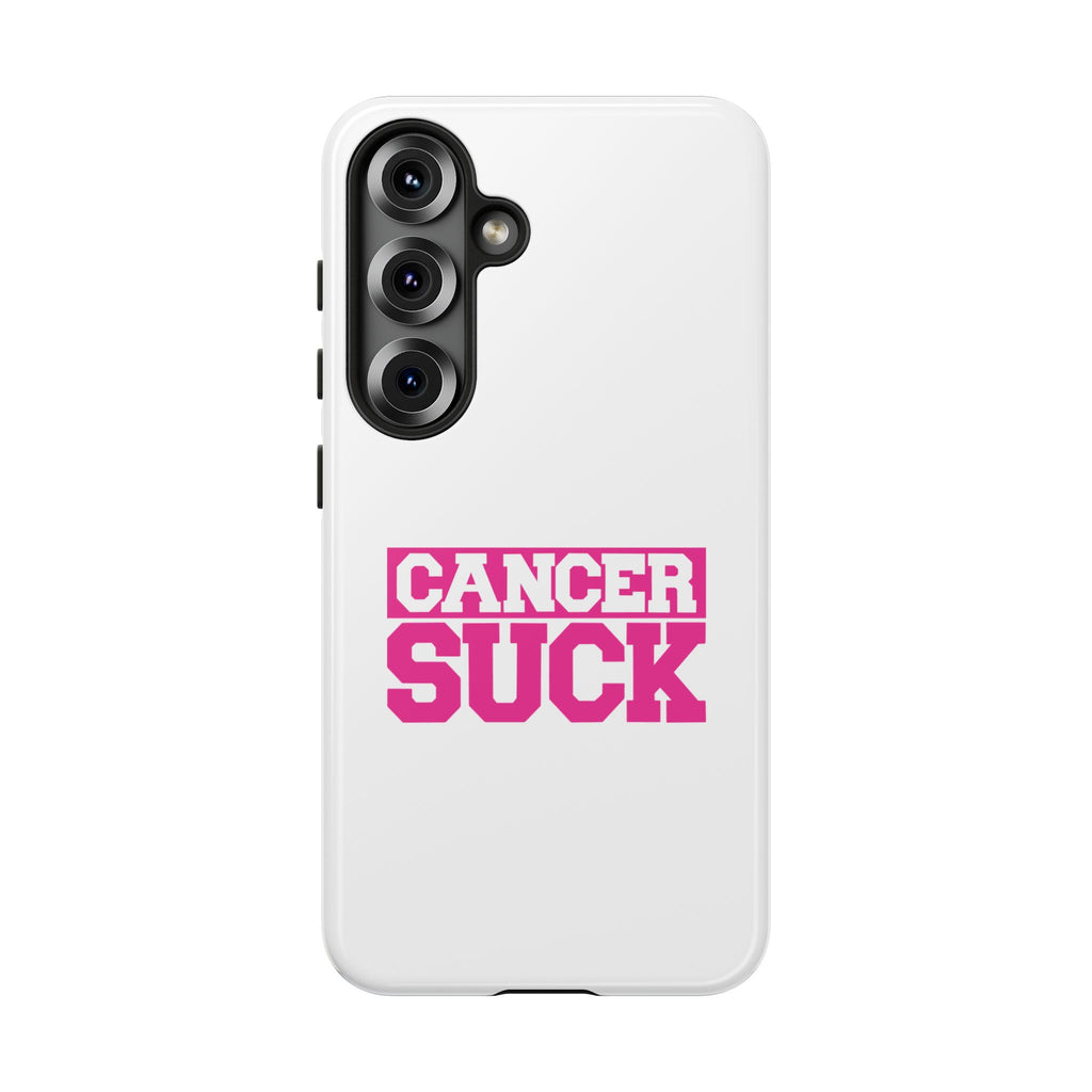 Phone Case - "Cancer Suck" Pink Awareness Tough Case
