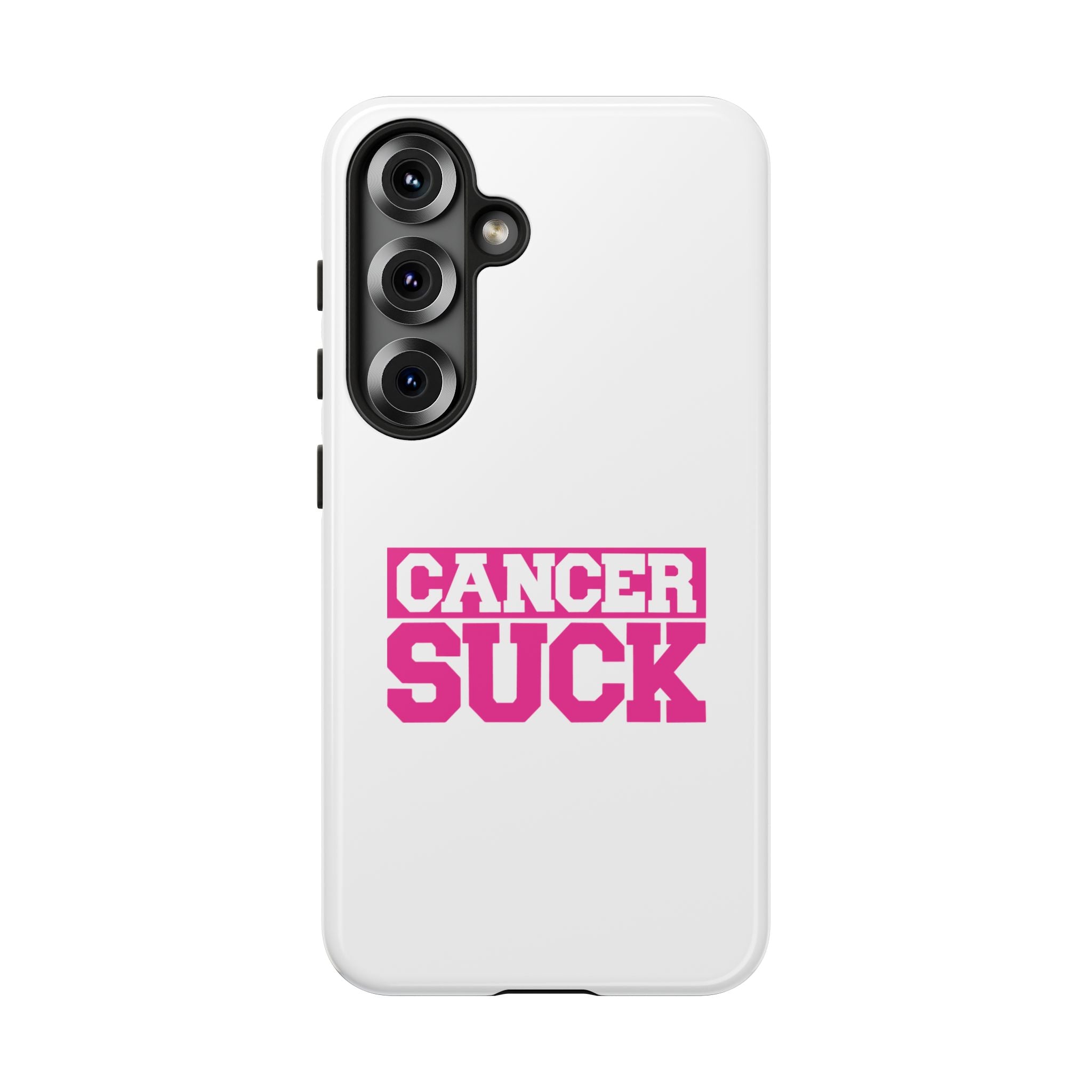 Phone Case - "Cancer Suck" Pink Awareness Tough Case