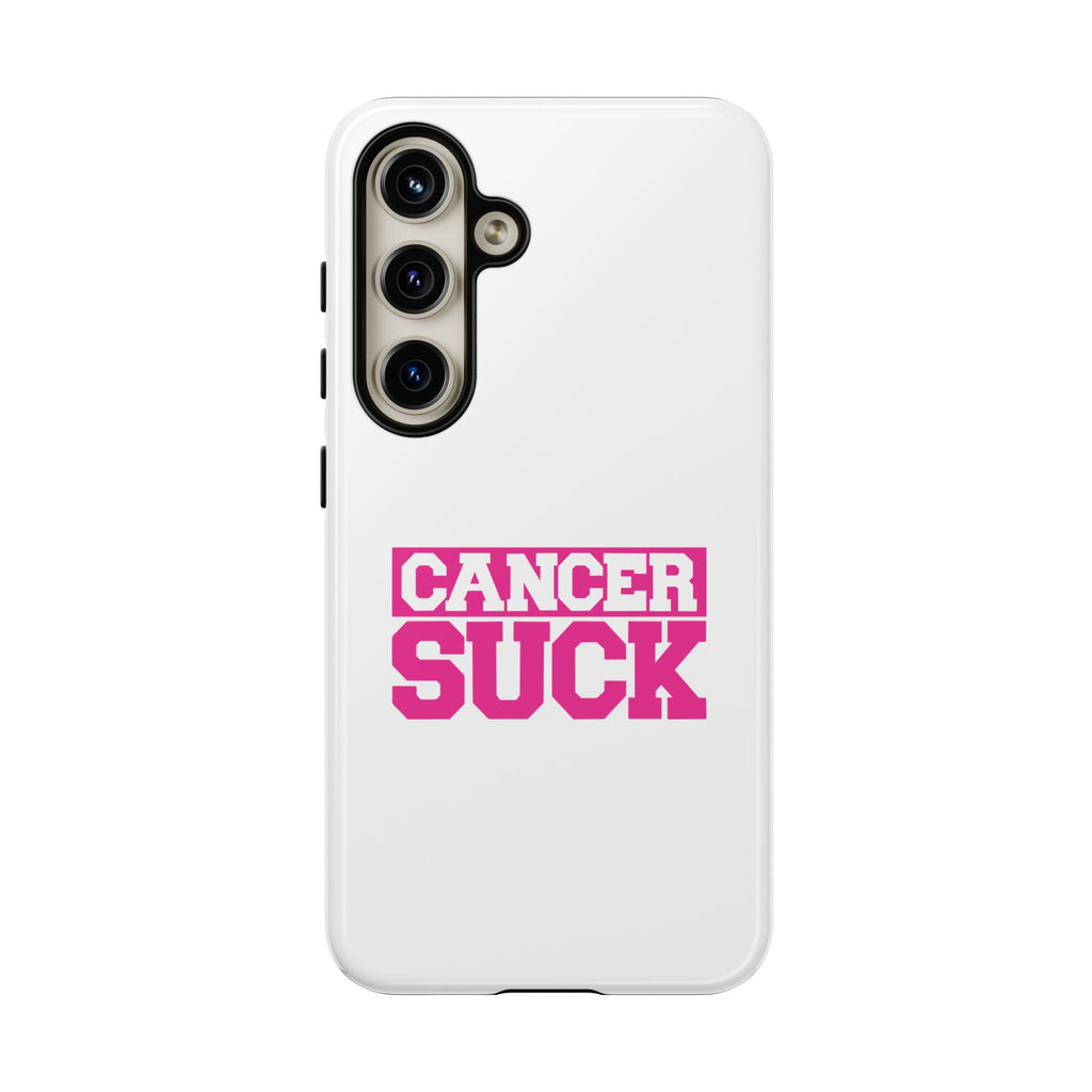 Phone Case - "Cancer Suck" Pink Awareness Tough Case