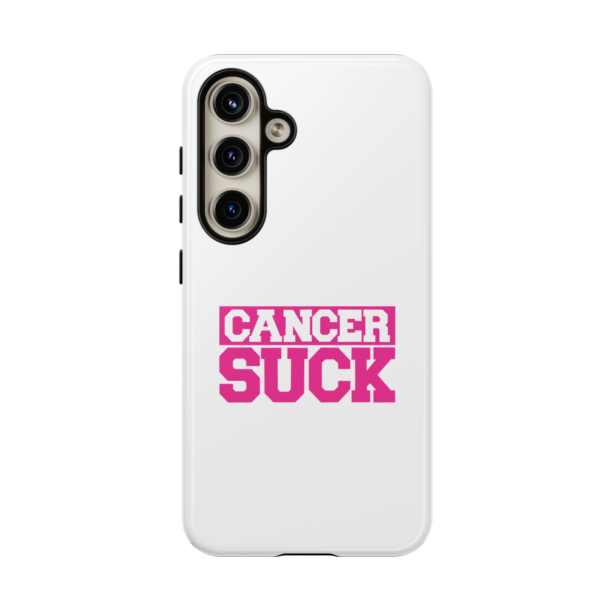 Phone Case - "Cancer Suck" Pink Awareness Tough Case