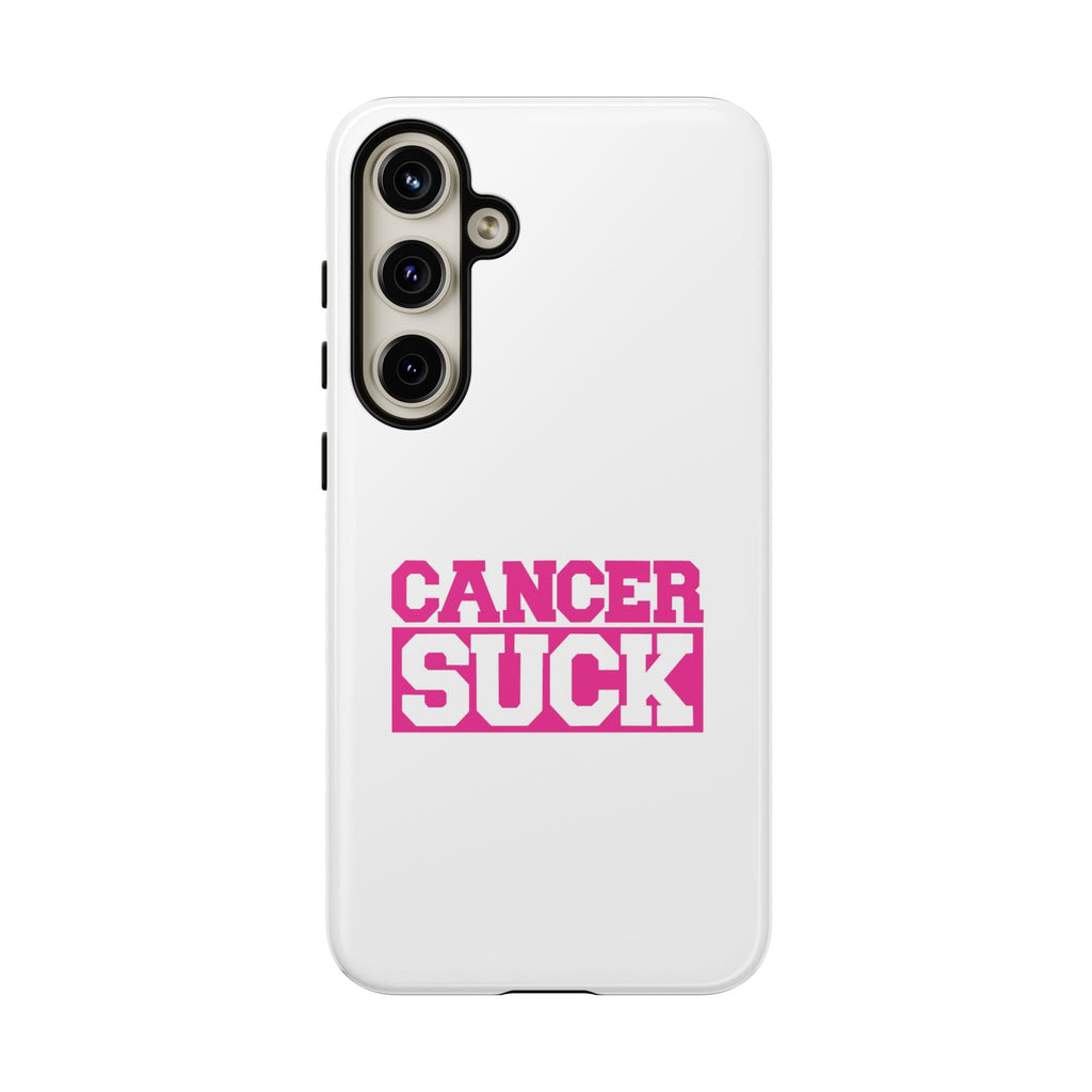 Phone Case — "CANCER SUCK" Pink Awareness Tough Case