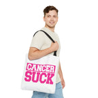 Cancer Suck Pink Awareness Tote Bag