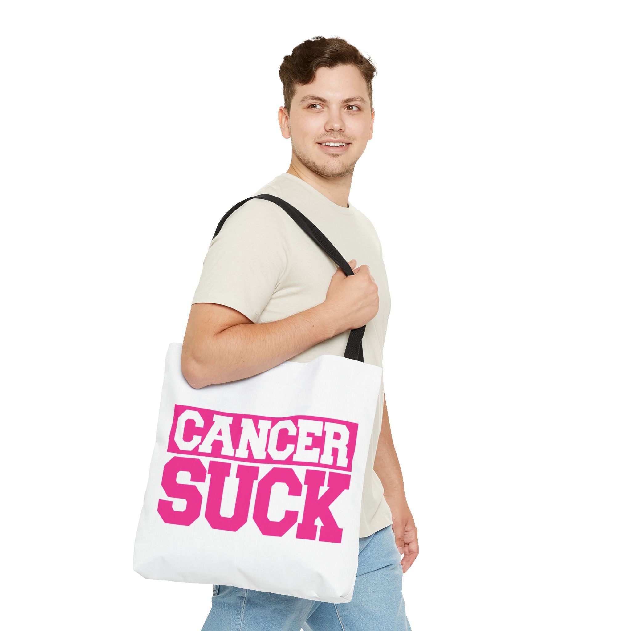 Cancer Suck Pink Awareness Tote Bag