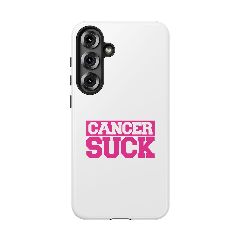 Phone Case - "Cancer Suck" Pink Awareness Tough Case