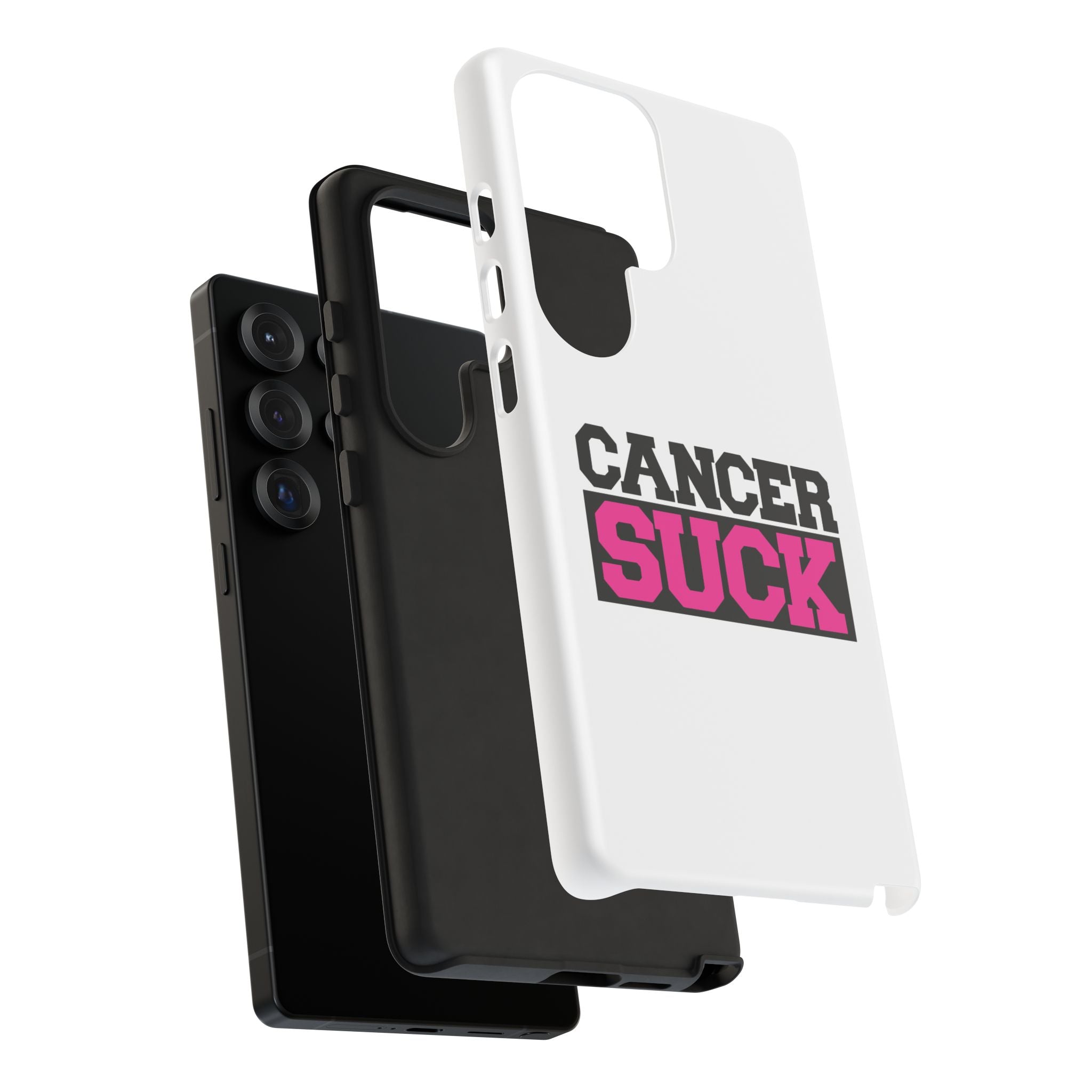 Phone Case — "Cancer Suck" Pink Awareness Tough Case
