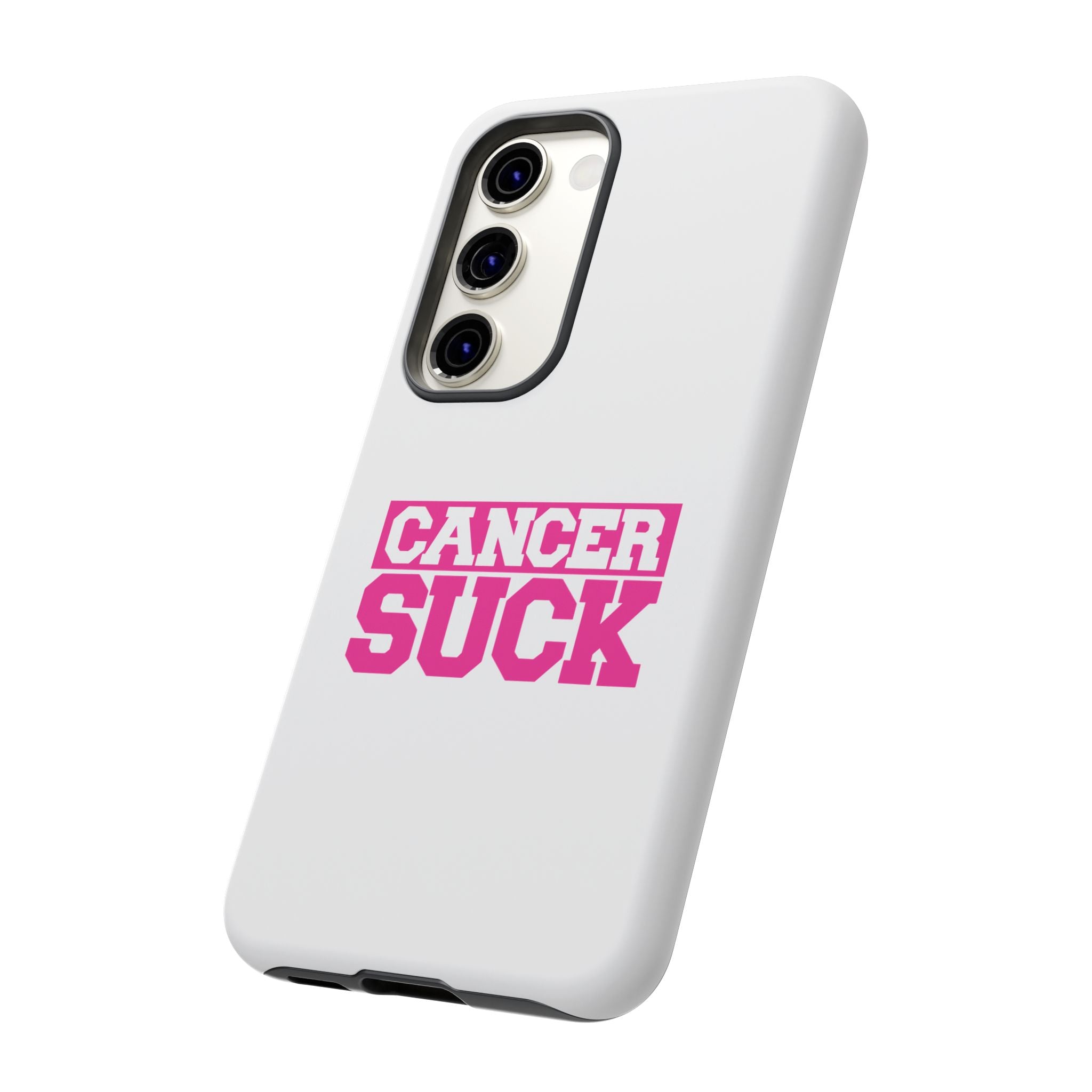 Phone Case - "Cancer Suck" Pink Awareness Tough Case