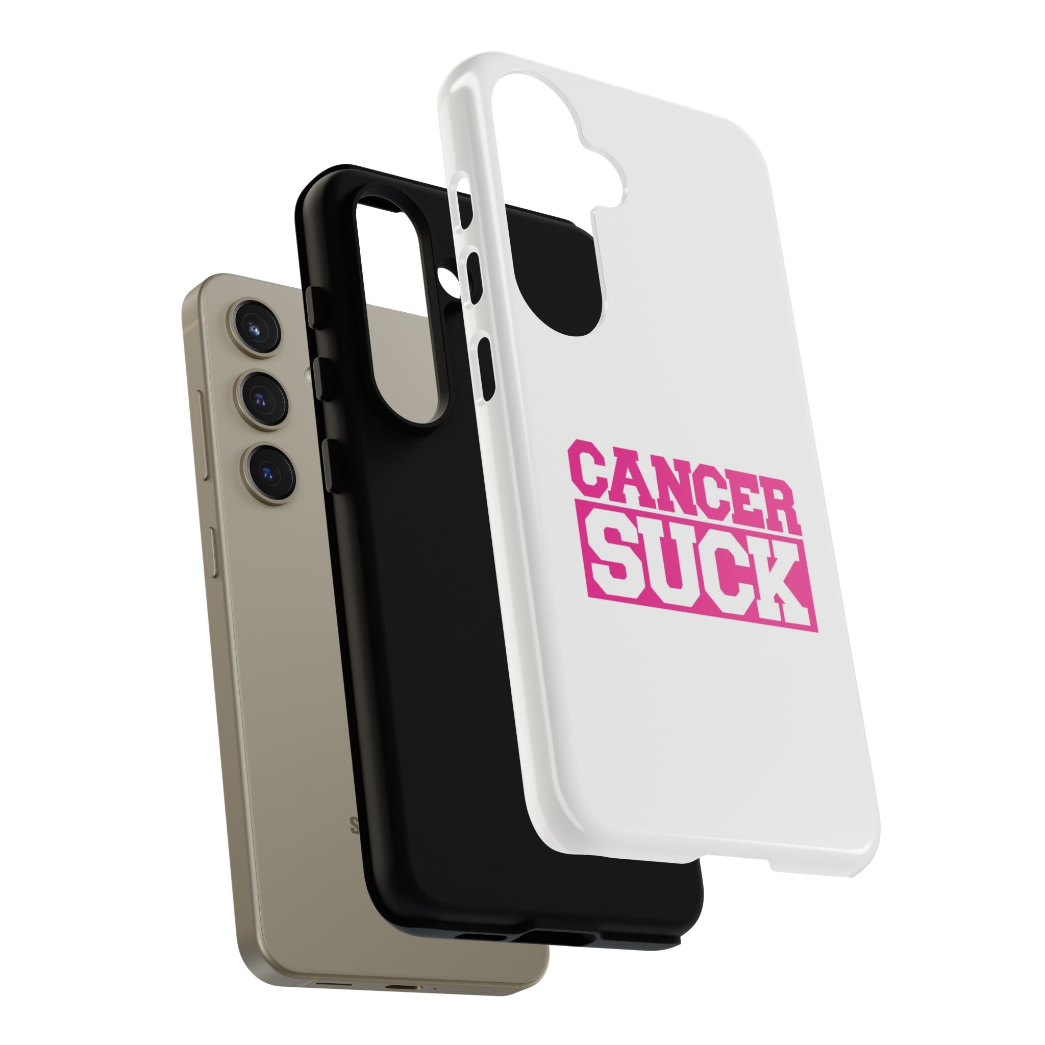 Phone Case — "CANCER SUCK" Pink Awareness Tough Case