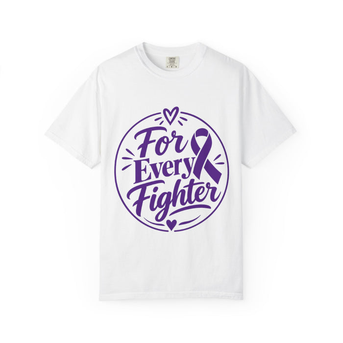 For Every Fighter T-Shirt — Cancer Awareness Purple Ribbon Support Tee