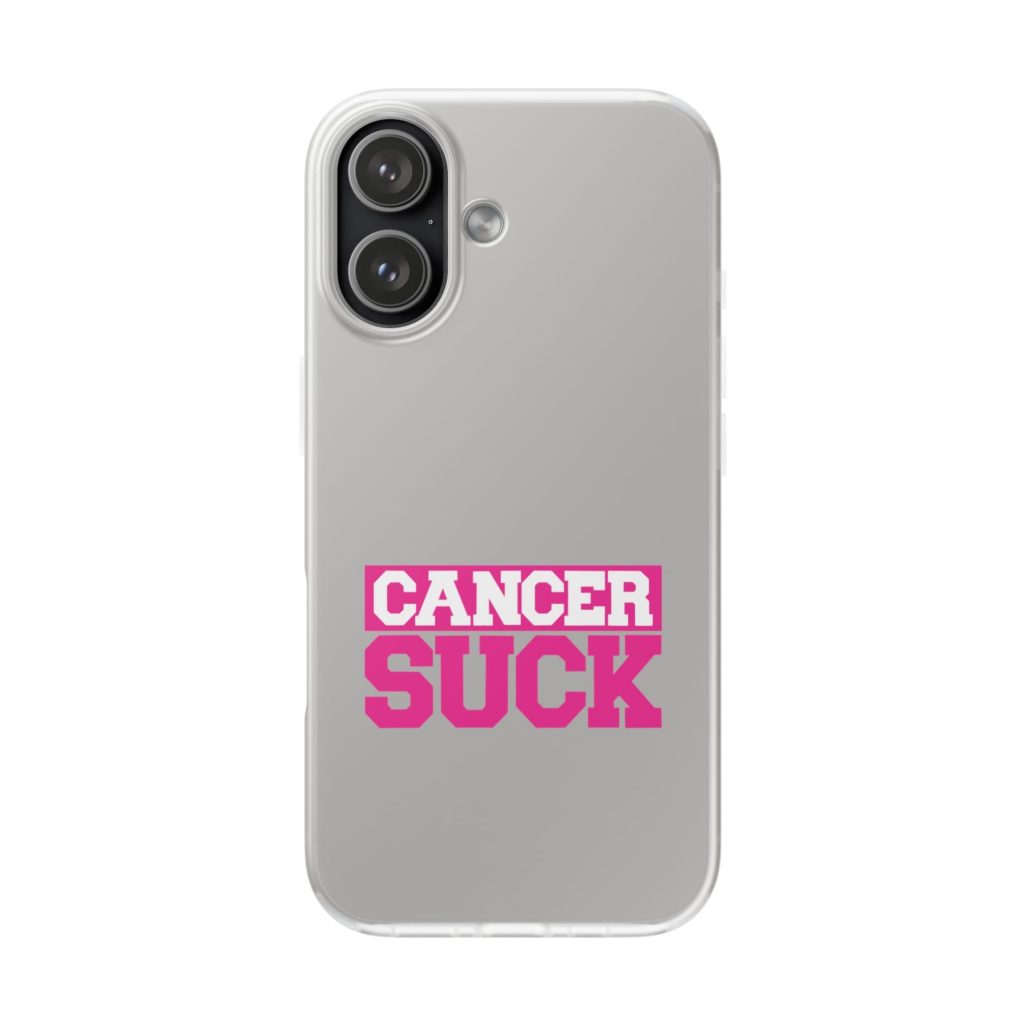 Phone Case — "Cancer Suck" Pink Awareness Flexi Case
