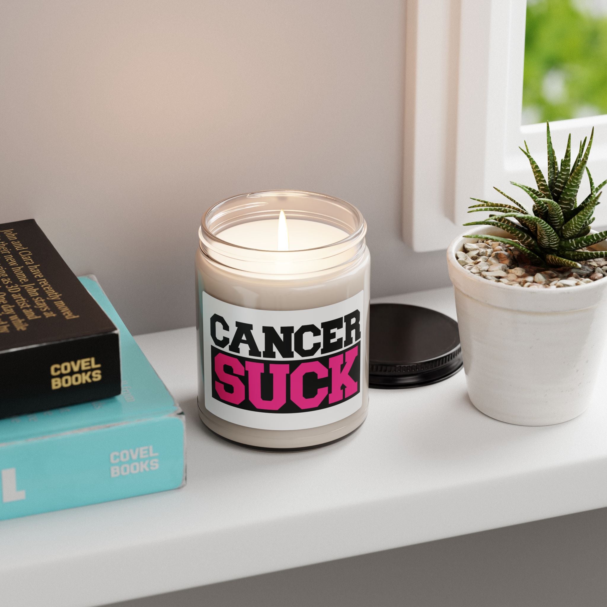 Cancer Suck Soy Candle — 9oz Scented Awareness Candle