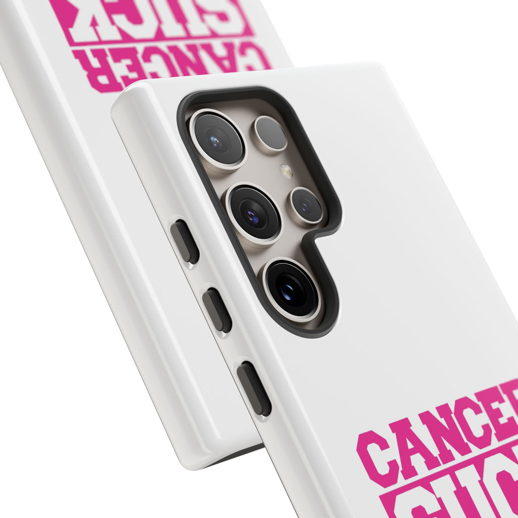 Phone Case — "CANCER SUCK" Pink Awareness Tough Case