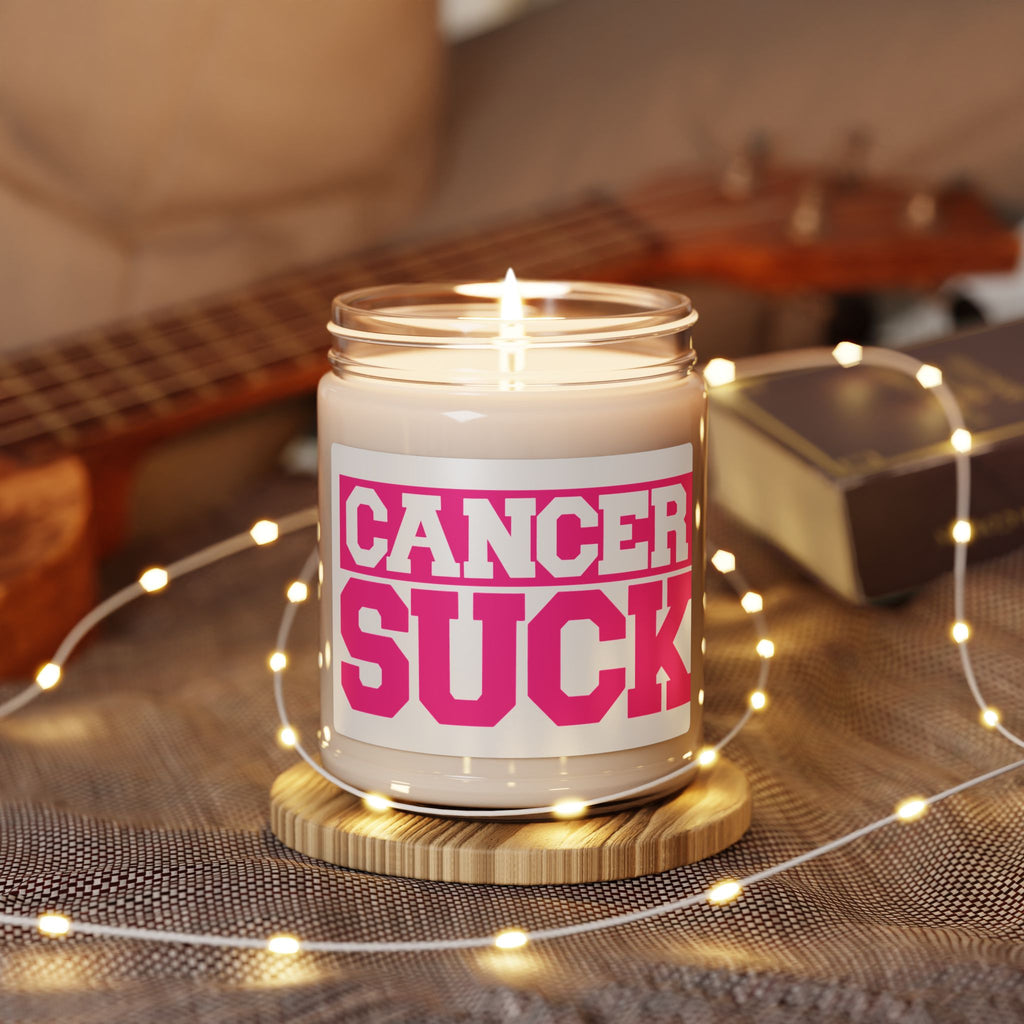 Cancer Suck Soy Candle — 9 oz Scented Support Candle