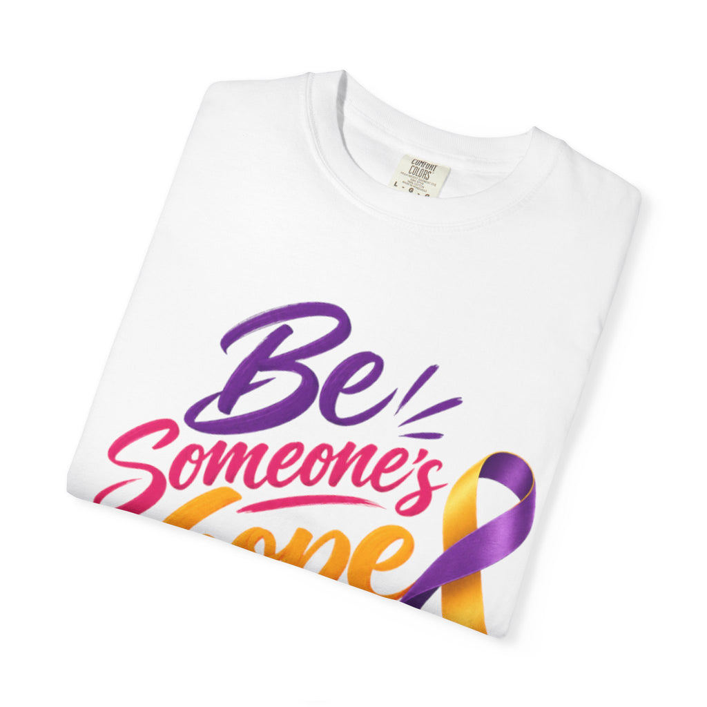 Be Someone's Hope T-Shirt — Purple & Gold Awareness Ribbon Tee