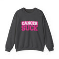 Crewneck Sweatshirt - "Cancer Suck" Bold Pink Awareness Pullover