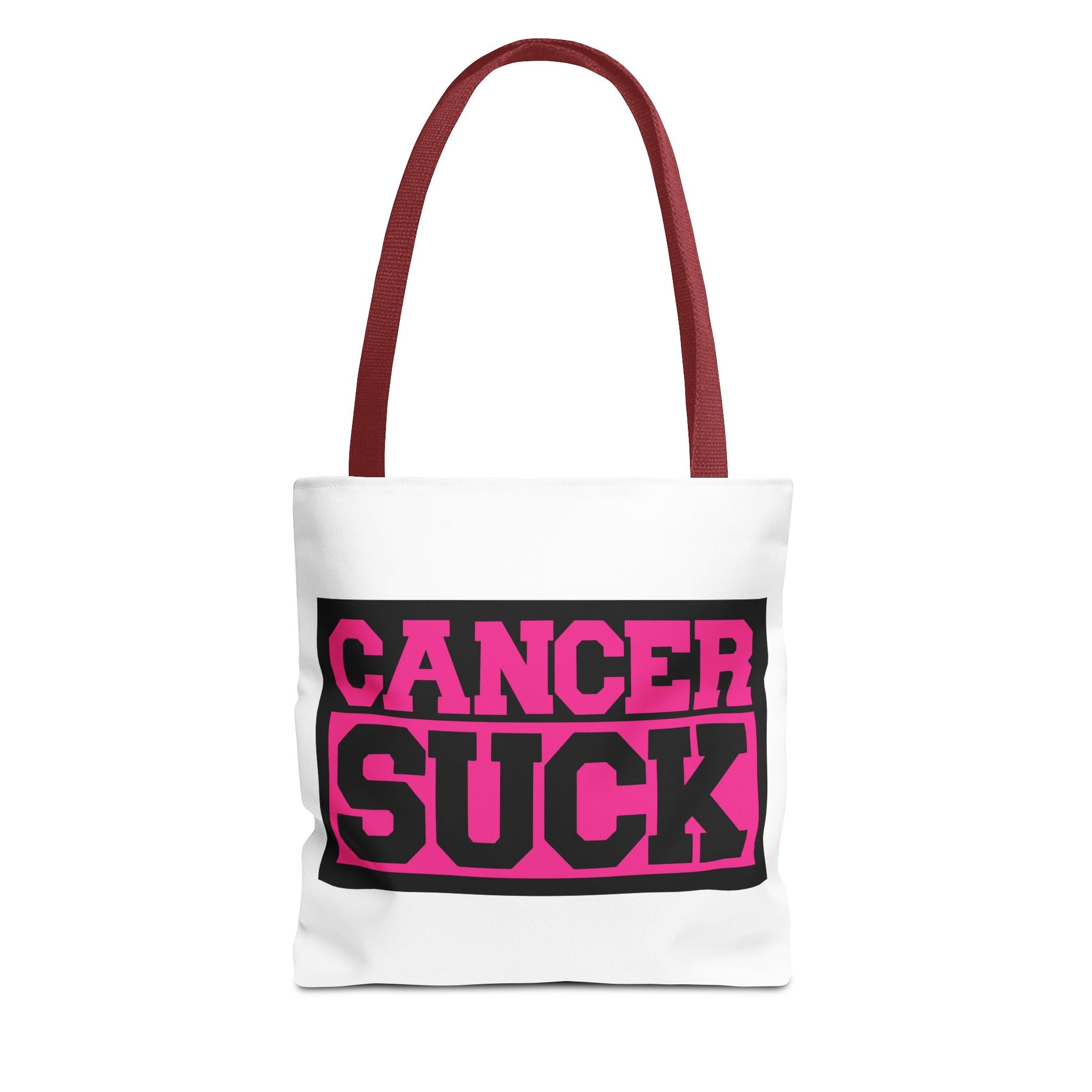 Canvas Tote Bag — "Cancer Suck" Bold Pink Awareness Tote