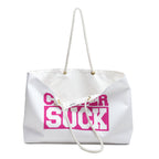 Cancer Suck Weekender Bag — Pink Awareness Travel Tote for Survivors & Supporters