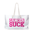 Cancer Suck Weekender Bag — Pink Awareness Travel Tote