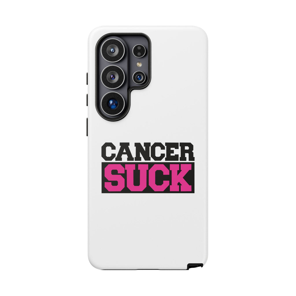 Phone Case — "Cancer Suck" Pink Awareness Tough Case