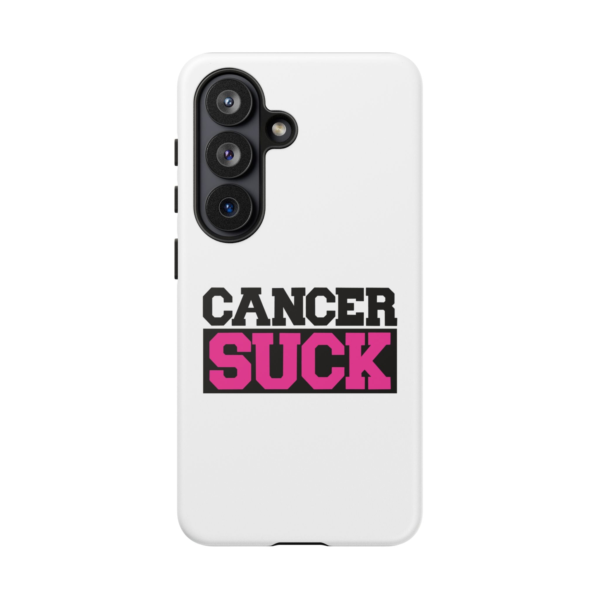 Phone Case — "Cancer Suck" Pink Awareness Tough Case