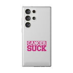 Phone Case — "Cancer Suck" Pink Awareness Flexi Case