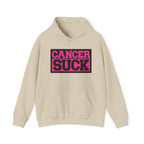 Cancer Suck Hoodie — Pink Awareness Statement Pullover