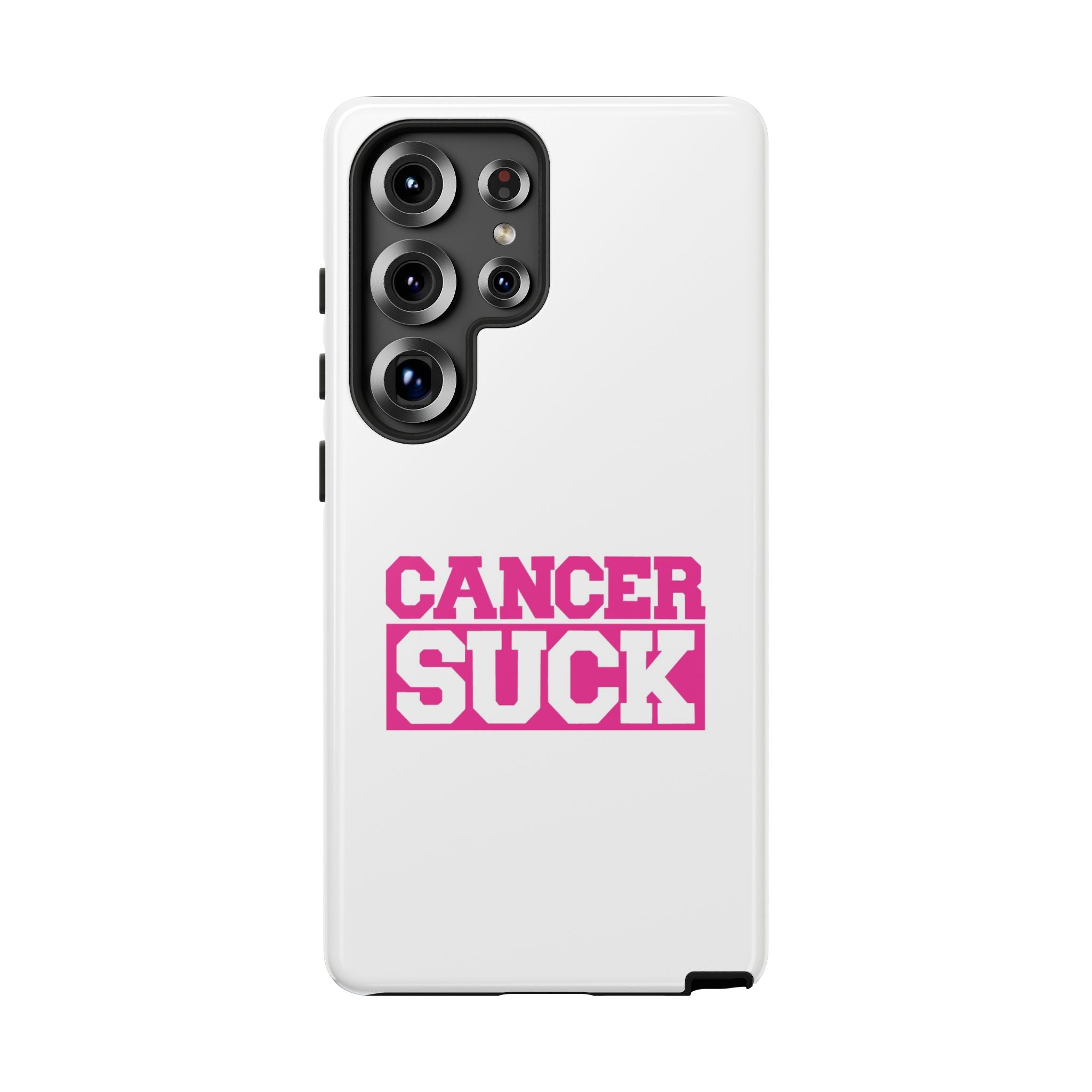Phone Case — "CANCER SUCK" Pink Awareness Tough Case