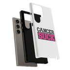 Phone Case — "Cancer Suck" Pink Awareness Tough Case