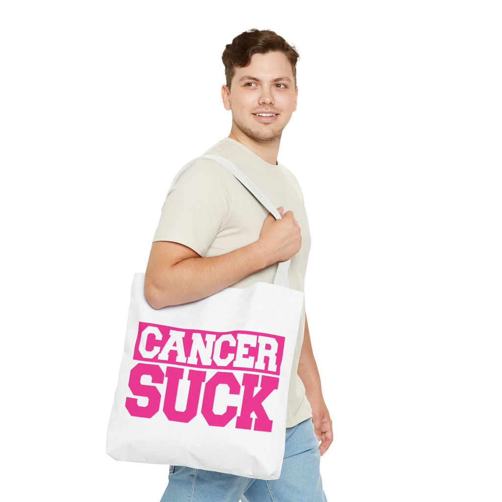 Cancer Suck Pink Awareness Tote Bag