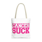 Cancer Suck Pink Awareness Tote Bag