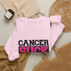 Crewneck Sweatshirt — "Cancer Suck" Bold Pink Awareness Pullover
