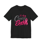 Breast Cancer Awareness Tee — "Cancer Sucks" Pink Ribbon Shirt