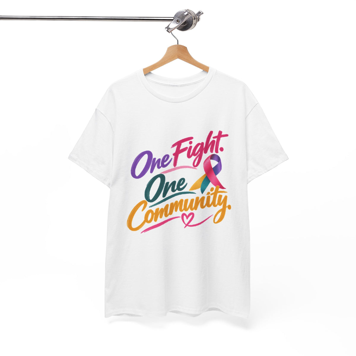 One Fight One Community T-Shirt — Pride & Support Awareness Tee